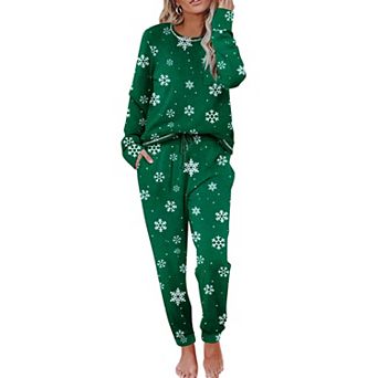 Ekouaer Valentine' Pajamas Set Women's Fall Pjs Soft 2 pc Long Sleeve Loungewear Lounge Set