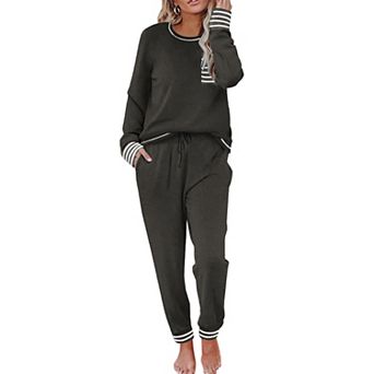 Ekouaer Valentine' Pajamas Set Women's Fall Pjs Soft 2 pc Long Sleeve Loungewear Lounge Set