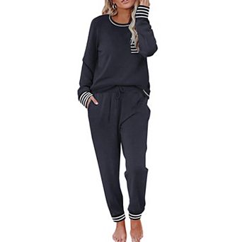 Ekouaer Valentine' Pajamas Set Women's Fall Pjs Soft 2 pc Long Sleeve Loungewear Lounge Set