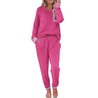 Ekouaer Valentine' Pajamas Set Women's Fall Pjs Soft 2 pc Long Sleeve Loungewear Lounge Set