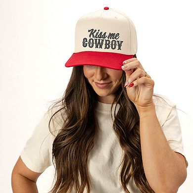Kiss Me Cowboy - Women's Canvas Trucker Hat