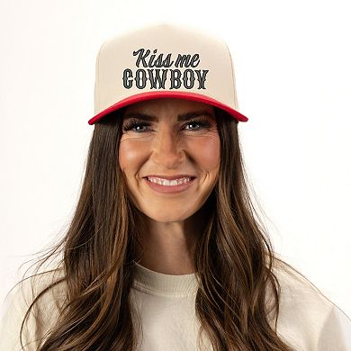 Kiss Me Cowboy - Women's Canvas Trucker Hat