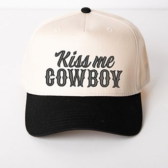 Kiss Me Cowboy - Women's Canvas Trucker Hat