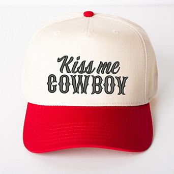 Kiss Me Cowboy - Women's Canvas Trucker Hat