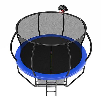 Merax 14FT Trampoline with Enclosure - Recreational Trampolines with Ladder and AntiRust Coating