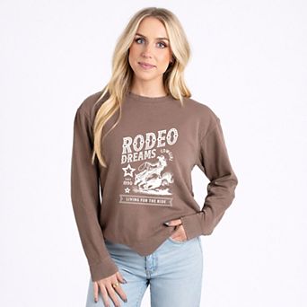 Rodeo Dreams Living For The Ride - Women's Lightweight Garment Dyed Sweatshirt