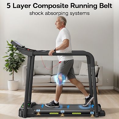 Merax Treadmill for Senior Foldable Exercise Treadmill with Stable and Safe Structural Design