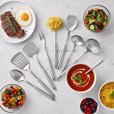 9-Piece 304 Stainless Steel Kitchen Utensil Set, Dishwasher Safe with Ladle Spatula