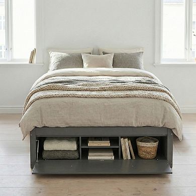 Merax Platform Bed Frame with 4 Storage Drawers and Hydraulic Lift Footboard Storage