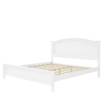 Merax Platform Bed with Headboard,with Wooden Slat Support Legs