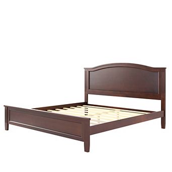 Merax Platform Bed with Headboard,with Wooden Slat Support Legs