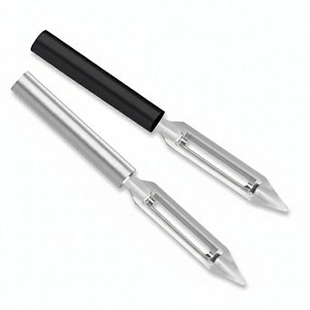 2-Pack Swivel Vegetable Peeler, Stainless Steel 1.75" Blade Silver Handle