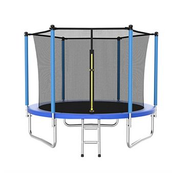 Merax 8 FT Outdoor Trampoline with Safety Enclosure Net & Ladder, ASTM Approved