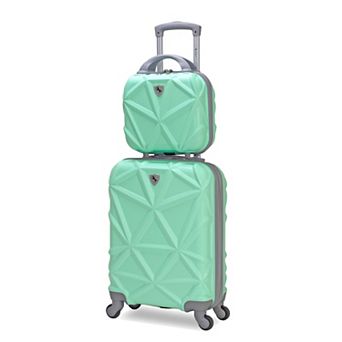 Gem 2 pc Carry-On Spinner Weekender Bag