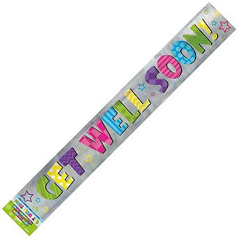 Unique Party Get Well Soon Foil Bright Banner