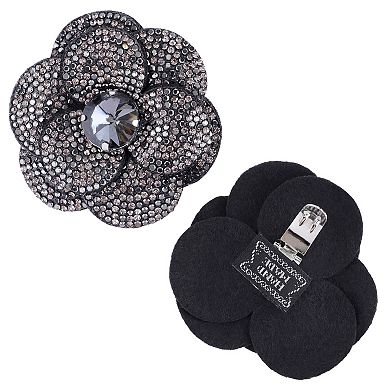 2 PCS Women's Rose Flower Shoe Clips Detachable Wedding Shoe Embellishment for Flats