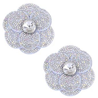 2 pc Women's Rose Flower Shoe Clips Detachable Wedding Shoe Embellishment for Flats