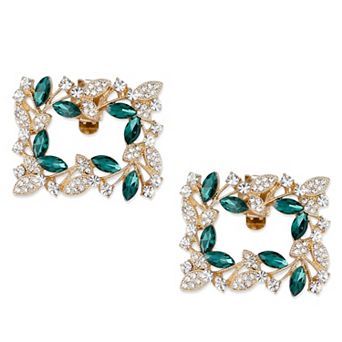 2 pc Women's Square Rhinestones Shoe Clips Pearls Removable Buckles Shoe Decorations for Gifts