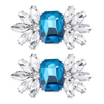 2 pc Women's Rhinestone Flower Shoe Clips Fashion Crystal Shoes Buckles Decoration for Party