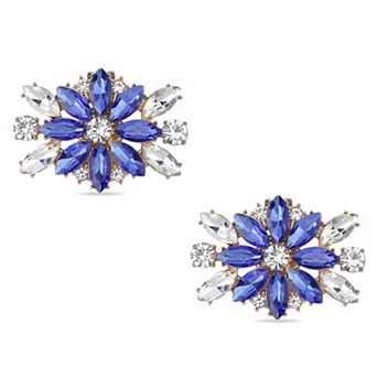 2 pc Women's Rhinestone Flower Shoe Clips Fashion Crystal Shoes Buckles Decoration for Party
