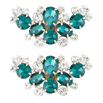 2 pc Women's Rhinestone Flower Shoe Clips Fashion Crystal Shoes Buckles Decoration for Party