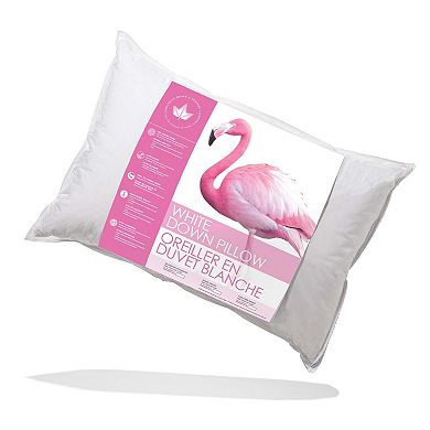 2 Pack White Goose Down Pillows - Soft Support