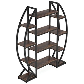 12-Shelf Plant Stand, 5 tier Triple Wide Half-Moon Plant Shelf for Living Room or Balcony