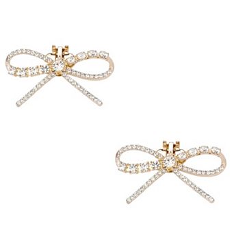 2 pc Women's Sparkly Rhinestone Shoe Clips Detachable Bow Decorations for Bridal Wedding