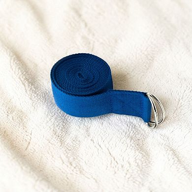 10 Ft Extra Long Cotton Yoga Strap with Metal D Ring for Stretching and Pilates
