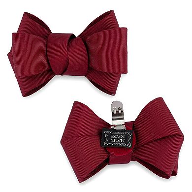 2 PCS Women's Bow Shoe Clips Rhinestone Satin Shoe Buckle Removable Decorative Clips for Heels Flats