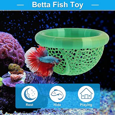 1Pc Betta Hideout Cave Aquarium Floating Betta Hideout