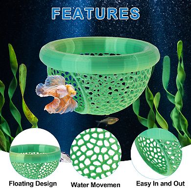 1Pc Betta Hideout Cave Aquarium Floating Betta Hideout