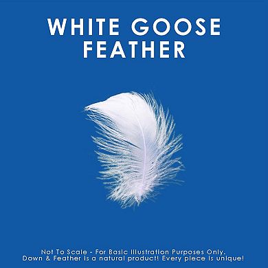 2 Pack Quilted White Goose Feather Pillows - Firm Support