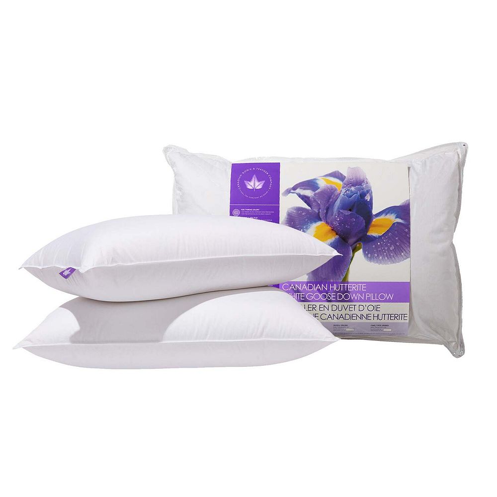 2 Pack Hutterite Goose Down Pillows - Firm Support
