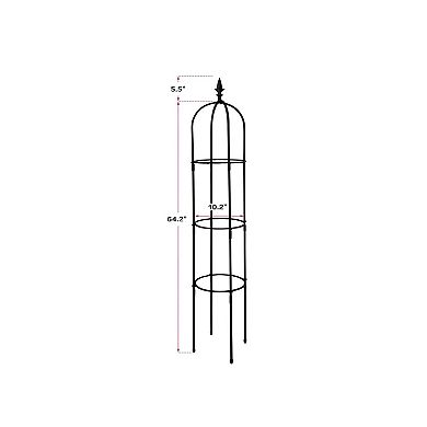 Outdoor Plant Support Obelisk Trellis for Patio Flower Beds and Gardens