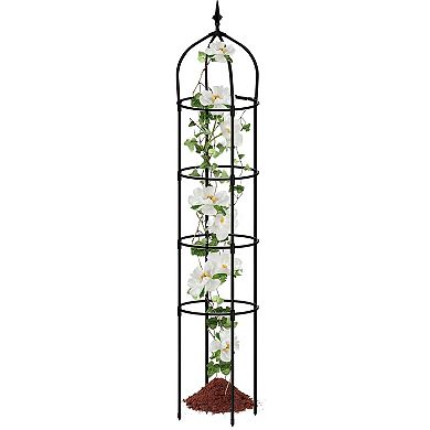 Outdoor Plant Support Obelisk Trellis for Patio Flower Beds and Gardens