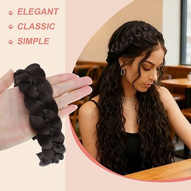 Synthetic Braided Hairpiece, Wide Hair Band