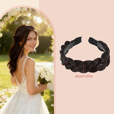 Synthetic Braided Hairpiece, Wide Hair Band