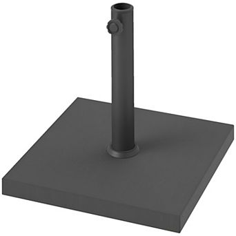 Concrete-Filled Umbrella Base for 1.5"1.9" Poles, Up to 7' Patio or Garden Use - Black