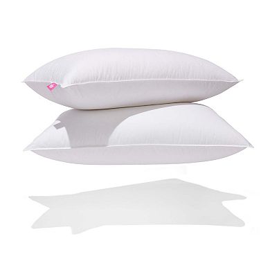 2 Pack White Down Pillows - Medium Support