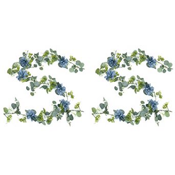 Artificial Eucalyptus Garland, Faux Greenery Vine with Realistic Frosted Leaves for Wedding 5.9 ft