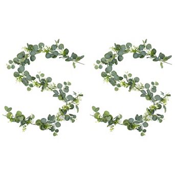 Artificial Eucalyptus Garland, Faux Greenery Vine ,Wedding Arch,Table Runner Mantle Home Decor 5.9ft