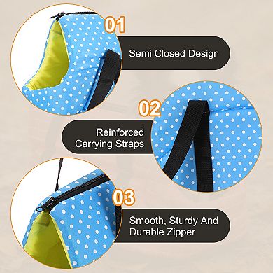 Polka Dots Dog Purse Carriers with Crossbody Strap 1Pc