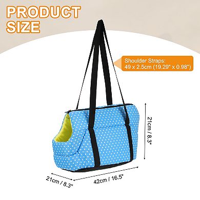 Polka Dots Dog Purse Carriers with Crossbody Strap 1Pc