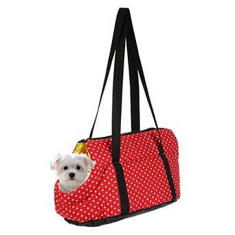 Polka Dots Dog Purse Carriers with Crossbody Strap 1 pc