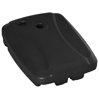 Offset Patio Umbrella Base Stand with T-Shaped Cross Base, Sand or Water Fill - Black