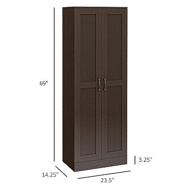 Tall Storage Cabinet with Door and Adjustable Shelf for Living Room or Office