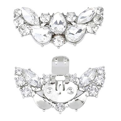 2 PCS Women's Rhinestone Shoe Clips Crystal Wing Clips for Heels and Flats