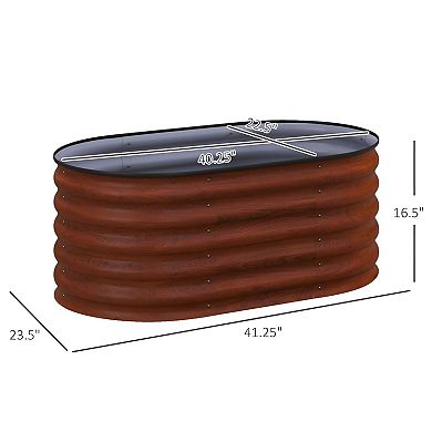 Galvanized Steel Raised Garden Bed Kit for Vegetables, Herbs and Flowers
