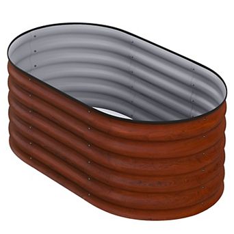 Galvanized Steel Raised Garden Bed Kit for Vegetables, Herbs and Flowers